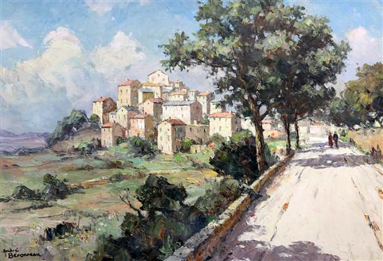 § Andre Beronneau (French, 1896-1973) Tralonca (Corse), 20 x 29in.